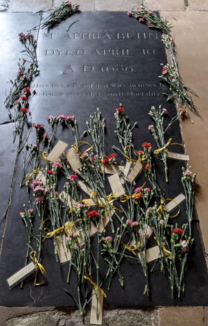 Flowers on Aphra Behn's grave Flowers on Aphra Behn's grave